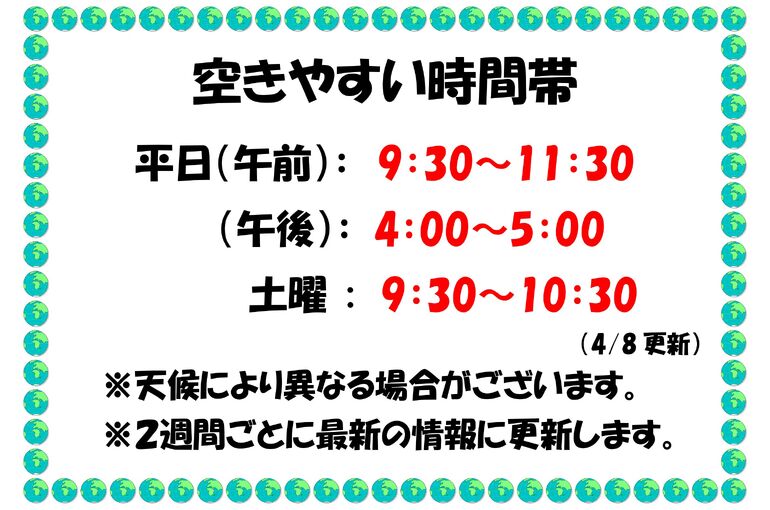 混雑状況 4月10日～4月22日
